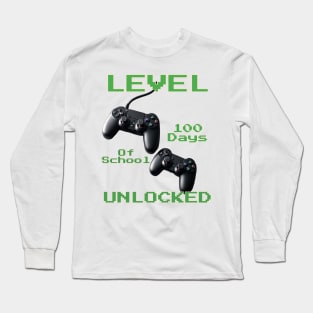 Level Unlocked 100 Days of School - PanfurWare LLC Long Sleeve T-Shirt